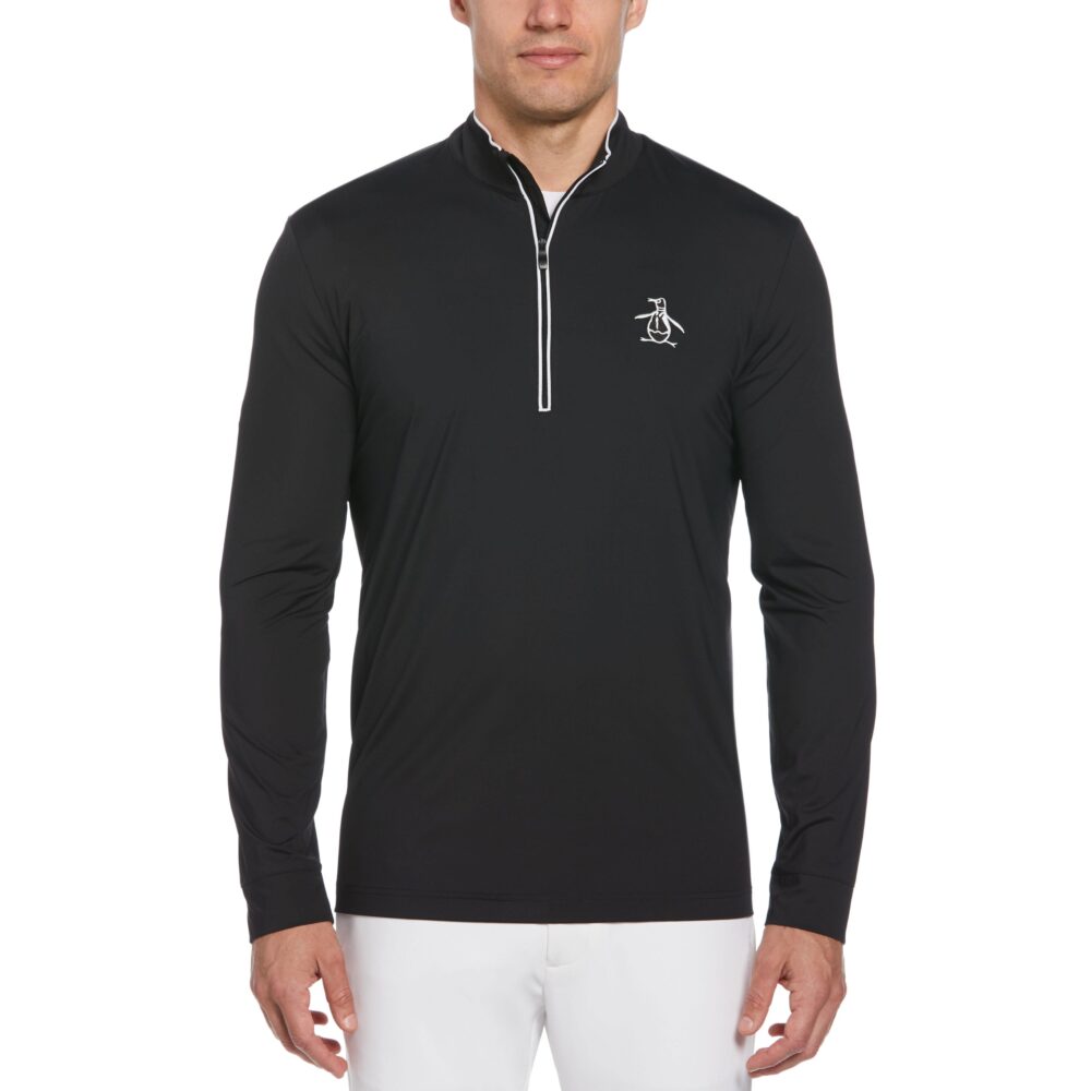 Original Penguin Performance Earl 1/4 Zip Sweater - Caviar - Image 2