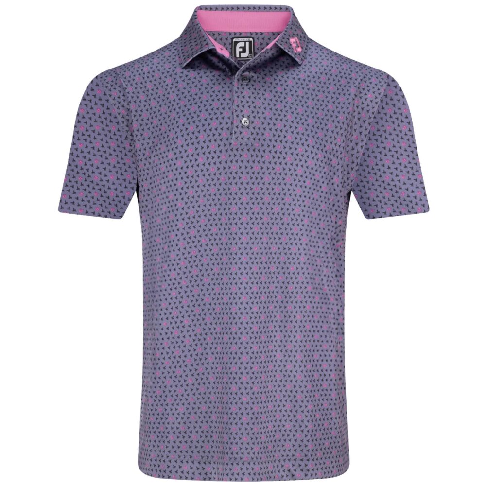 Footjoy 25 Flying Wasp Polo - Purple Dusk / Black / Pink