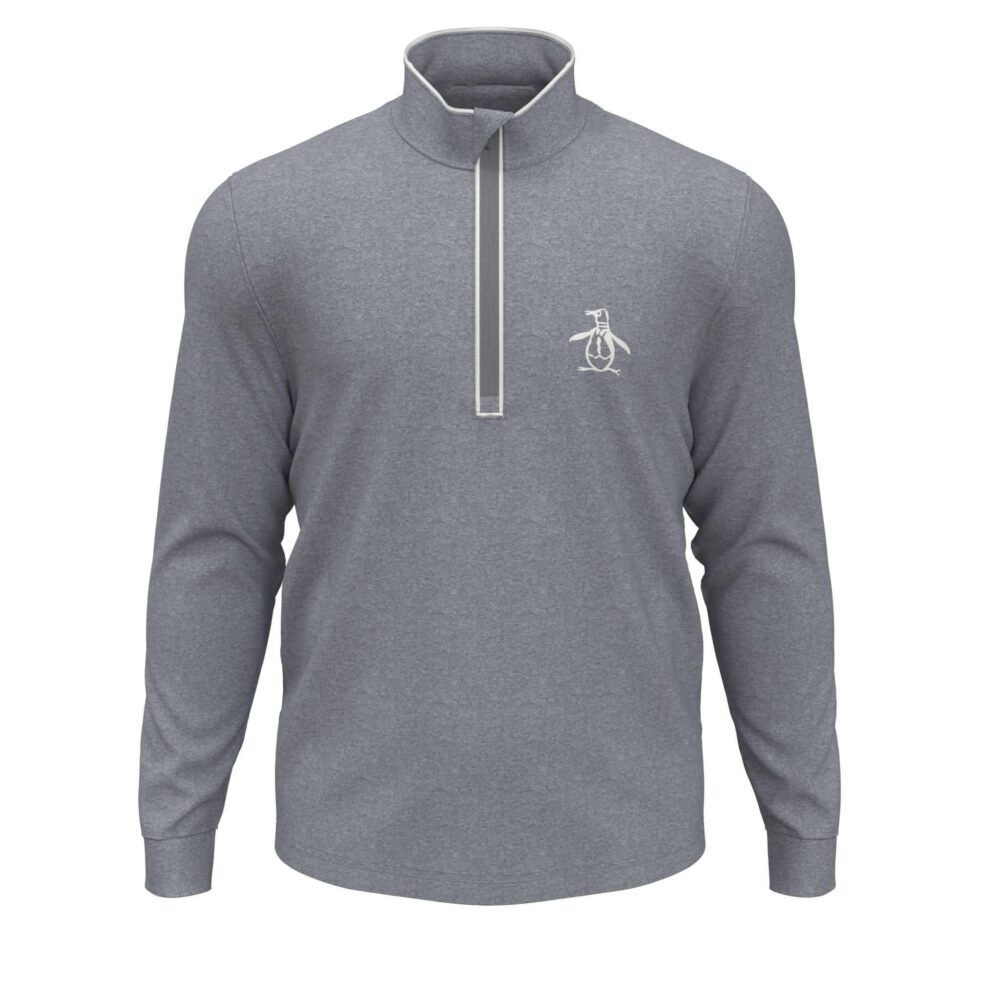 Original Penguin Performance Earl 1/4 Zip Pullover - Quiet Shade Heather