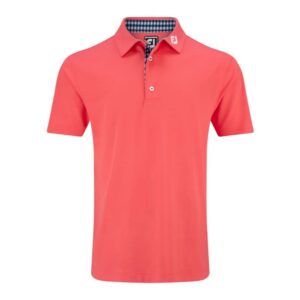 FootJoy 24 Stretch Pique Trim Athletic Shirt - Coral Red