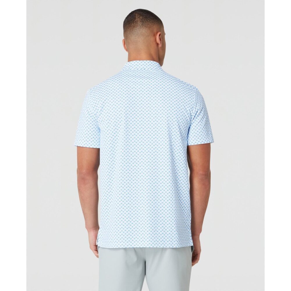 Original Penguin Retro Geo Print Polo - French Blue - Image 3