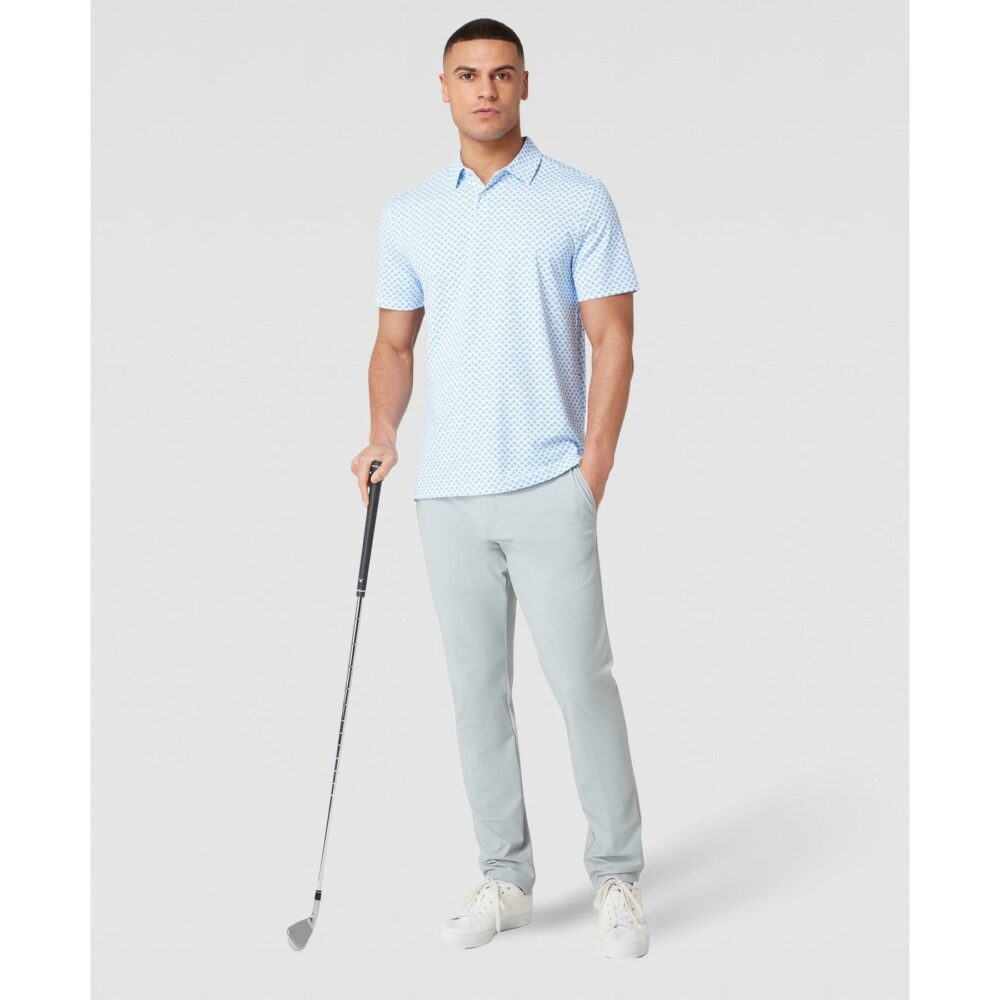 Original Penguin Retro Geo Print Polo - French Blue - Image 5