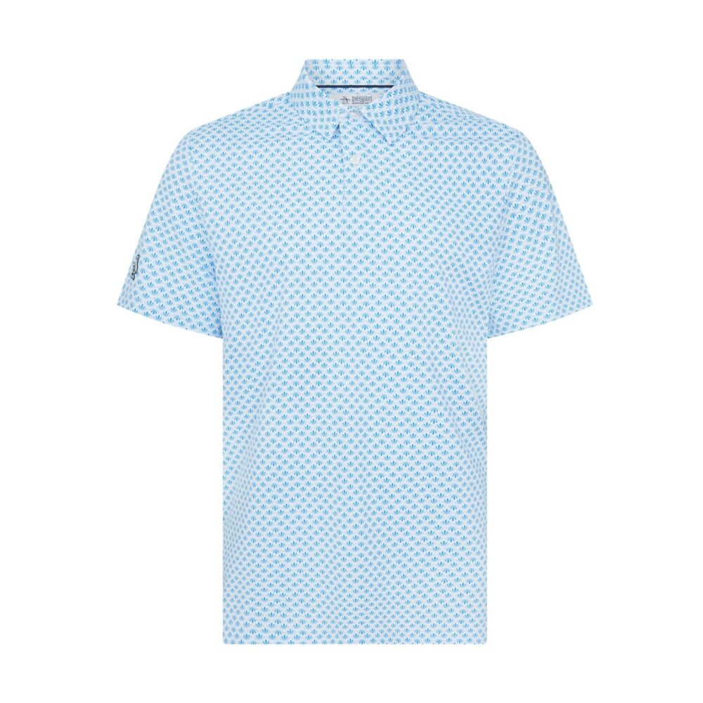 Original Penguin Retro Geo Print Polo - French Blue