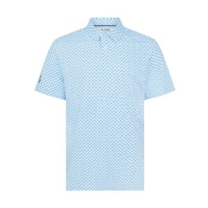 Original Penguin Retro Geo Print Polo - French Blue