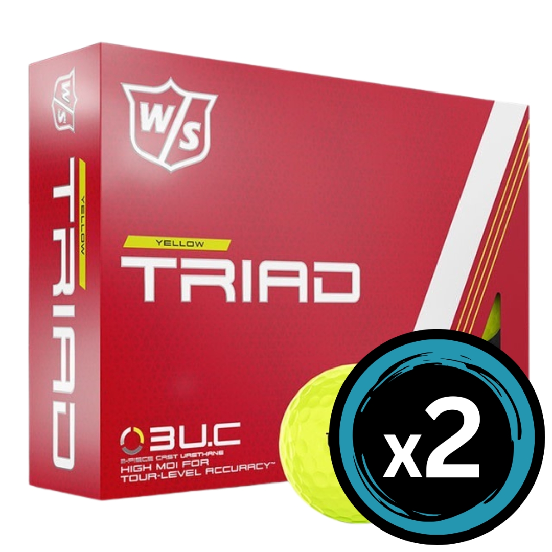 Wilson Staff Triad - Yellow 2 Pack