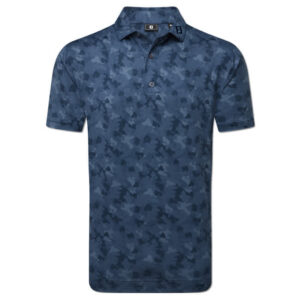 Footjoy 25 Pop Camo Lisle Polo - Dark Denim