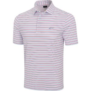 Greg Norman ML75 Stretch Jersey Horizon Stripe Polo - White