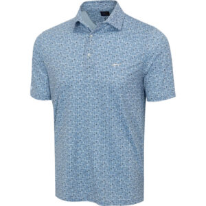 Greg Norman ML75 Stretch Mesh Cocktail Hour Polo - Blue Haze