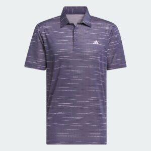 Adidas Ultimate365 Mesh Print Polo - Preloved Violet