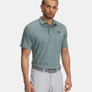 Under Armour Playoff 3.0 Printed Polo - Serpentine / Jasper Blue