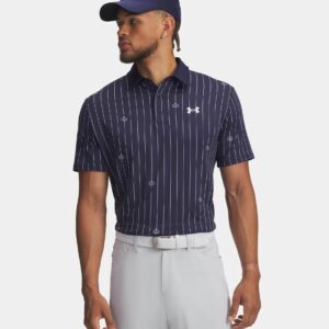 Under Armour Playoff 3.0 Printed Polo - Midnight Navy / White
