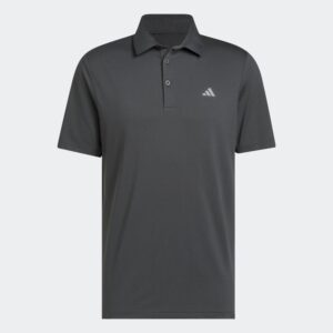 Adidas Performance Textured Print Polo - Carbon / Black