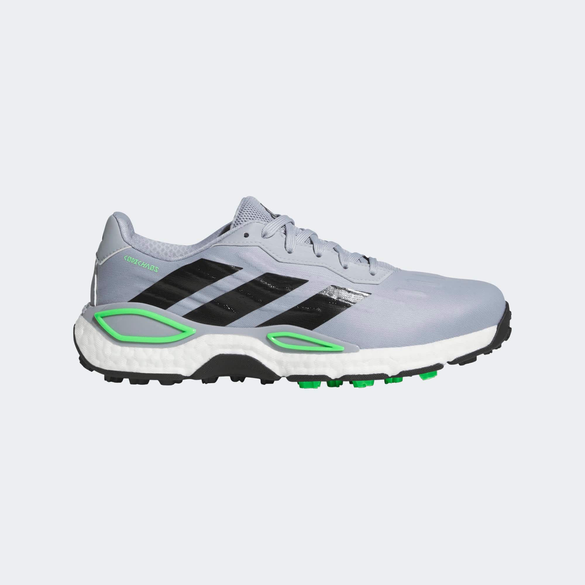 Adidas 27 CodeChaos Spikeless Shoes - Halo Silver / Core Black / Screaming Green