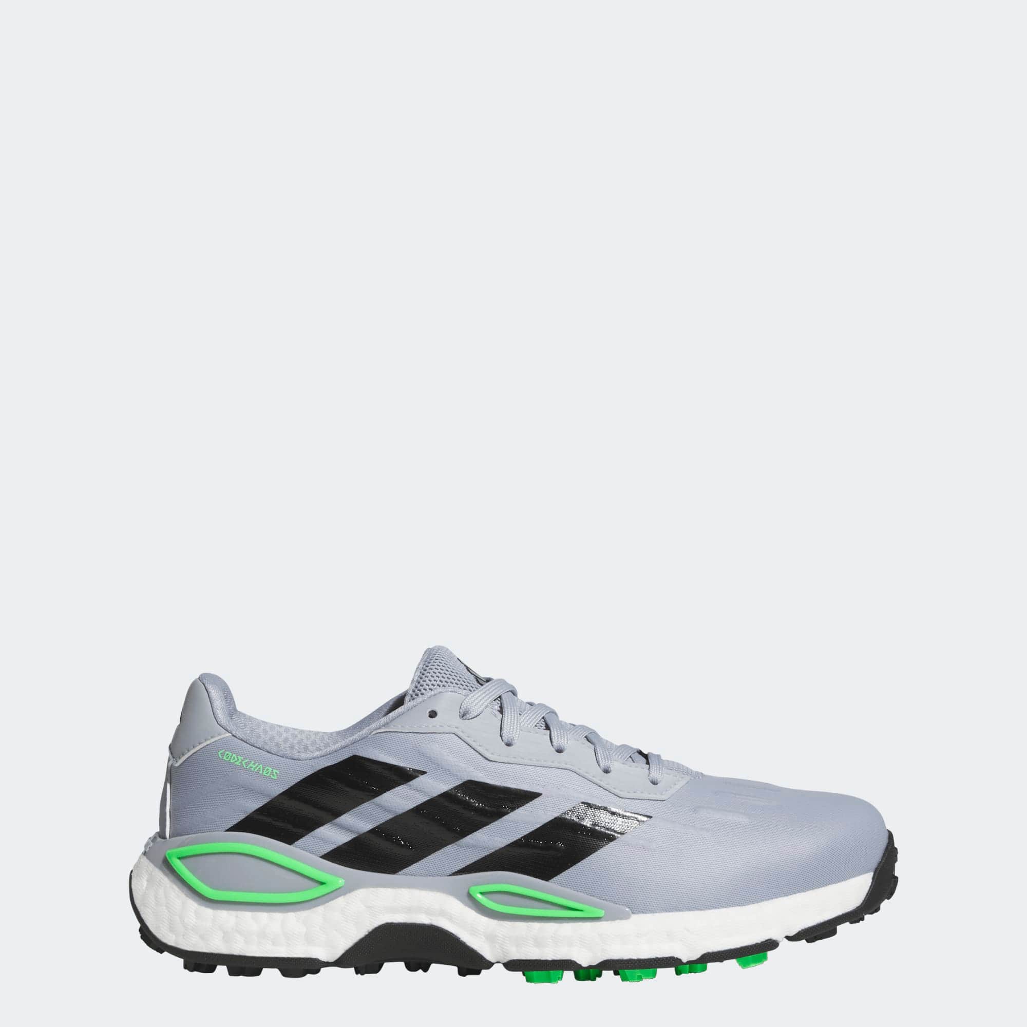 Adidas 27 CodeChaos Spikeless Shoes - Halo Silver / Core Black / Screaming Green - Image 2