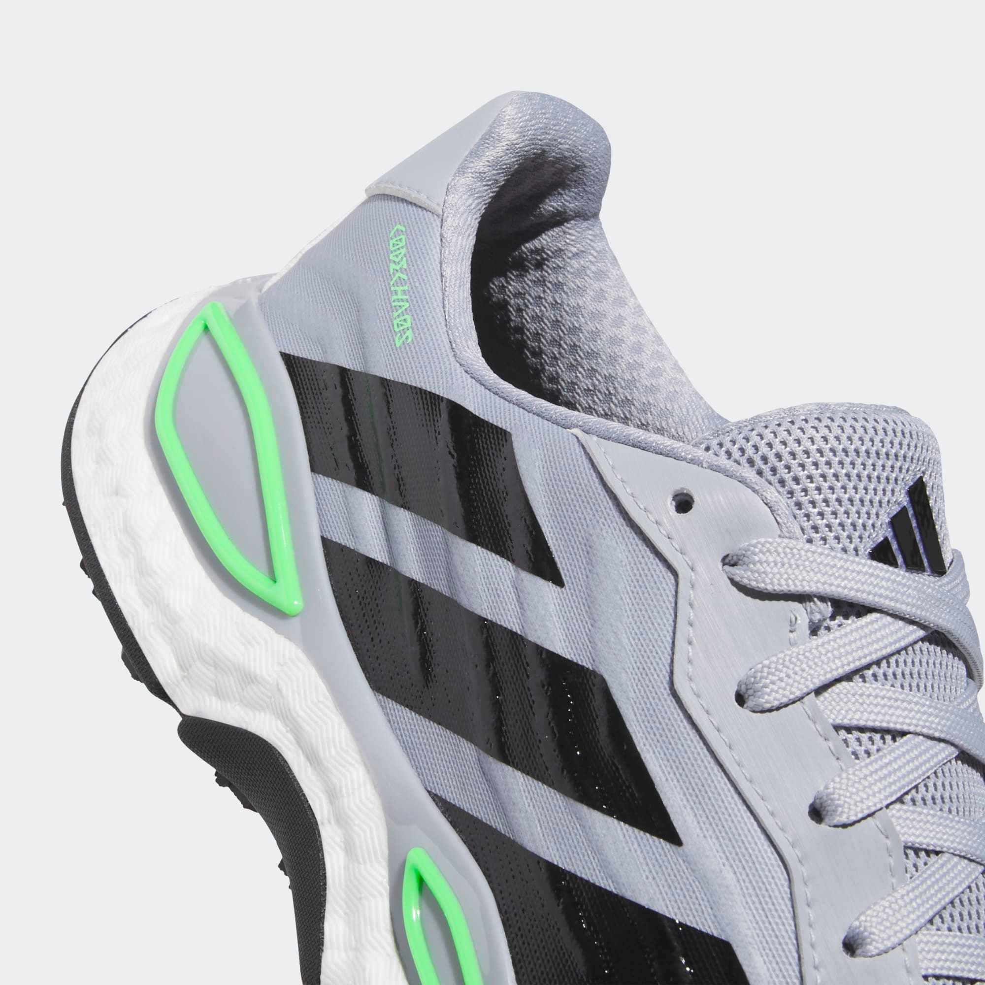 Adidas 27 CodeChaos Spikeless Shoes - Halo Silver / Core Black / Screaming Green - Image 8